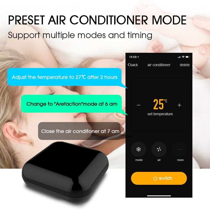 WiFi Smart IR Wireless Infrared Remote Control TV Air Condition SAT by Smart Life/Tuya APP,Works with Alexa Echo Google Home