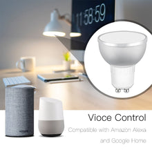 Load image into Gallery viewer, WiFi Smart LED Light Bulb 2700-6500k RGBCW Warm White Daylight Multicolor 50W Equivalent Work with Alexa Google Home GU10 2 Pack