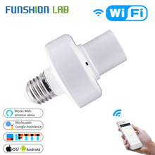 Load image into Gallery viewer, WiFi Smart Light Bulb Adapter Lamp Holder Base AC Smart Life/Tuya Wireless Voice Control with Alexa Google Home E27 E26 85-265V