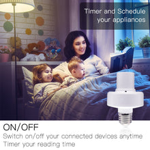 Load image into Gallery viewer, WiFi Smart Light Bulb Adapter Lamp Holder Base AC Smart Life/Tuya Wireless Voice Control with Alexa Google Home E27 E26 85-265V