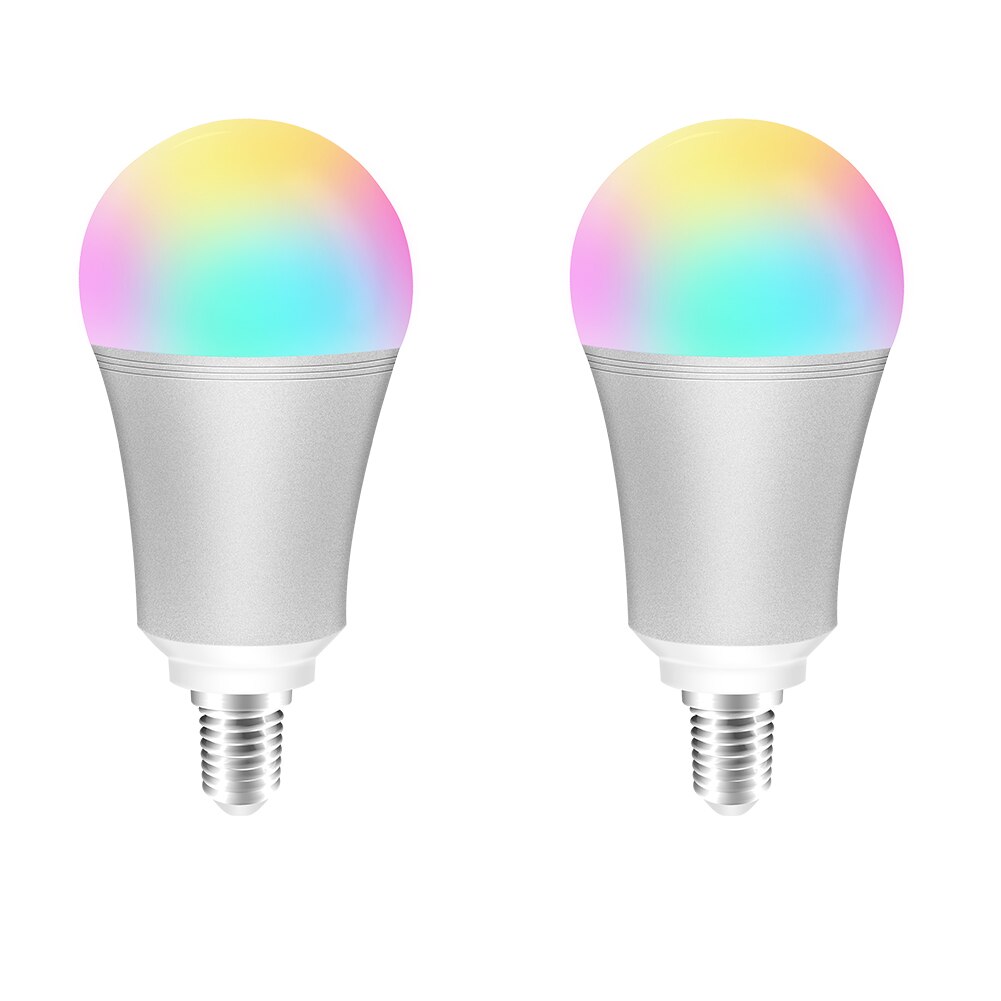 WiFi Smart Light Bulb Intelligent Colorful LED Lamp 7W RGBW APP Remote Control Works with Alexa Google for Smart Home E14