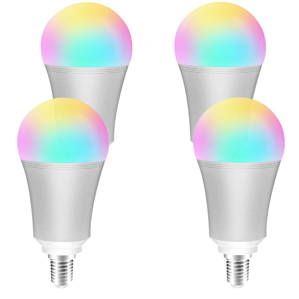 WiFi Smart Light Bulb Intelligent Colorful LED Lamp 7W RGBW APP Remote Control Works with Alexa Google for Smart Home E14