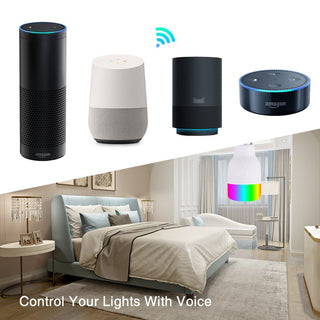 WiFi Smart Light Bulb Intelligent Colorful LED Lamp 7W RGBW APP Remote Control Works with Alexa Google for Smart Home E27 E26