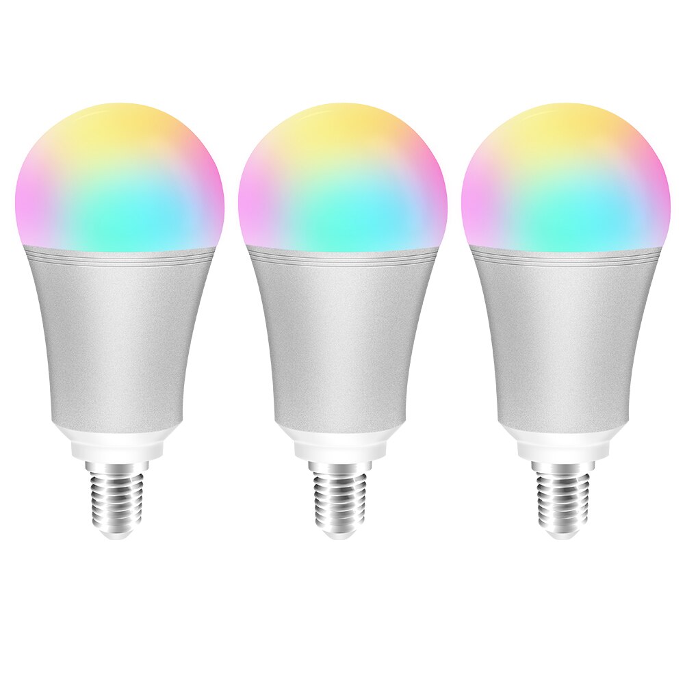 WiFi Smart Light Bulb Intelligent Colorful LED Lamp 7W RGBW APP Remote Control Works with Alexa Google for Smart Home E14