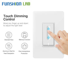 WiFi Smart Light Dimmer Switch Elegantly Designed Smart Life APP Works with Alexa Google Home for Voice Control,No Hub Required