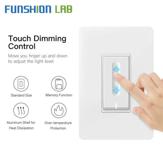 WiFi Smart Light Dimmer Switch Elegantly Designed Smart Life APP Works with Alexa Google Home for Voice Control,No Hub Required