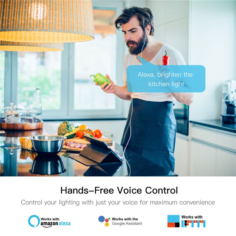 WiFi Smart Light Dimmer Switch Elegantly Designed Smart Life APP Works with Alexa Google Home for Voice Control,No Hub Required