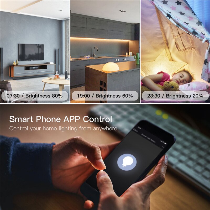 WiFi Smart Light Dimmer Switch Elegantly Designed Smart Life APP Works with Alexa Google Home for Voice Control,No Hub Required