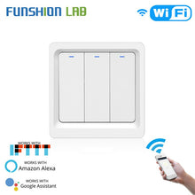WiFi Smart Light LED Switch Push Button Smart Life/Tuya APP Remote Control Works with Alexa Google Home for Voice Control 3 Gang