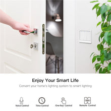 Load image into Gallery viewer, WiFi Smart Light LED Switch Push Button Smart Life/Tuya APP Remote Control Works with Alexa Google Home for Voice Control 3 Gang