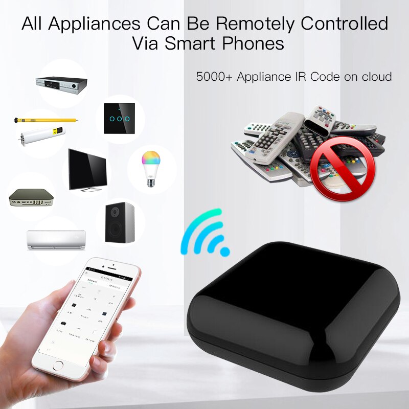 WiFi Smart RF+IR Universal Remote Controller RF Appliances Appliances Tuya Smart Life App Voice Control via Alexa Google Home