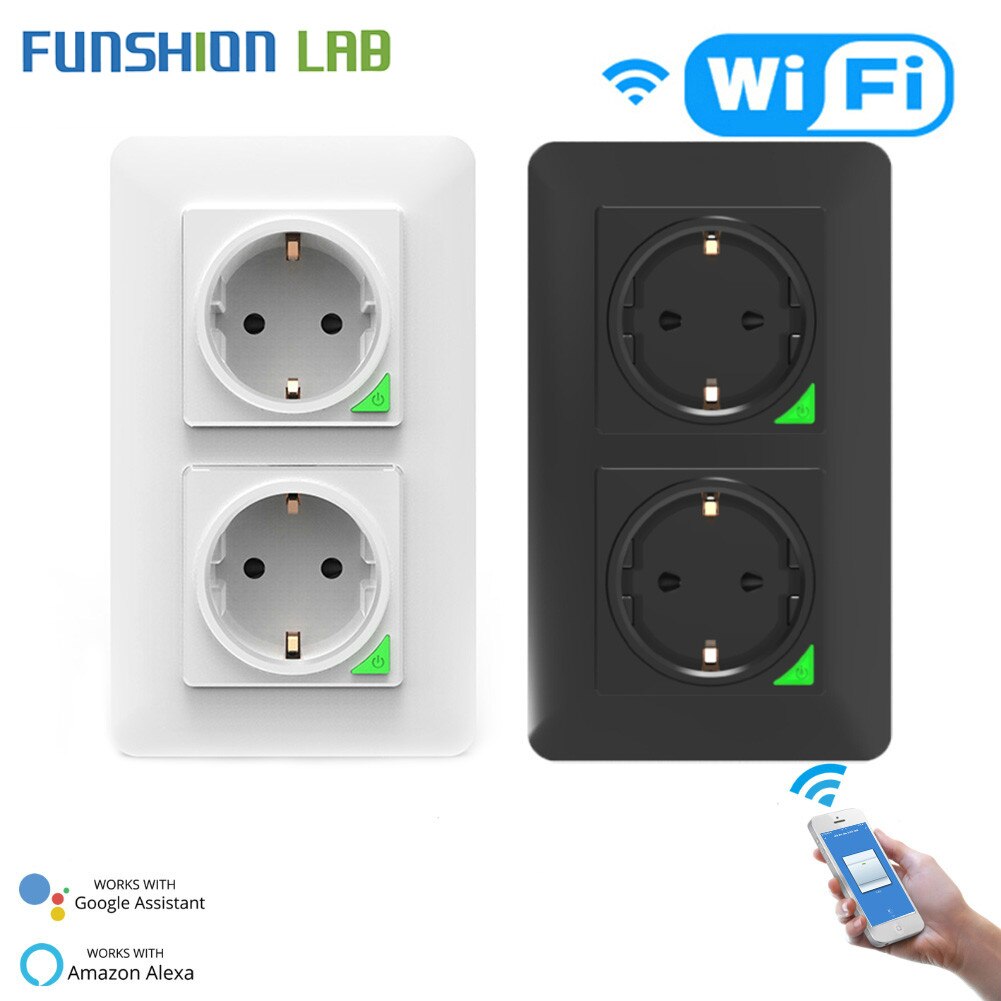 WiFi Smart Socket EU DE Removable Detachable from Wall Plate Smart Life Tuya App Control Works with Alexa Echo Google Home