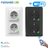 WiFi Smart Socket EU DE Removable Detachable from Wall Plate Smart Life Tuya App Control Works with Alexa Echo Google Home