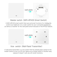 Load image into Gallery viewer, WiFi Smart Wall Light Switch RF433 Push Button Transmitter Kit Smart life Tuya Remote Control Works with Alexa Google Home