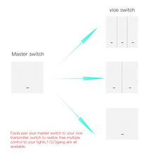 Load image into Gallery viewer, WiFi Smart Wall Light Switch RF433 Push Button Transmitter Kit Smart life Tuya Remote Control Works with Alexa Google Home