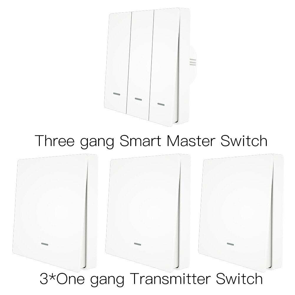 WiFi Smart Wall Light Switch RF433 Push Button Transmitter Kit Smart life Tuya Remote Control Works with Alexa Google Home