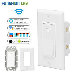 WiFi Wall Light Switch Smart Life/Tuya APP Remote Control Works with Amazon Alexa Echo Google Home IFTTT