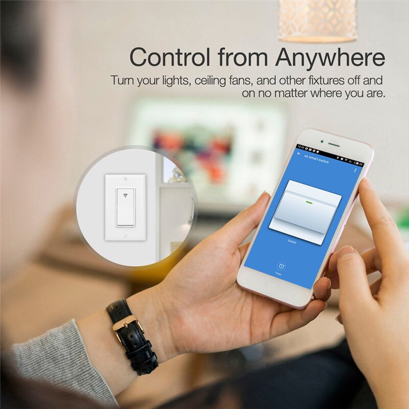 WiFi Wall Light Switch Smart Life/Tuya APP Remote Control Works with Amazon Alexa Echo Google Home IFTTT
