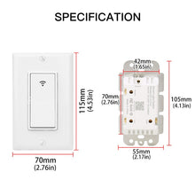 Load image into Gallery viewer, WiFi Wall Light Switch Smart Life/Tuya APP Remote Control Works with Amazon Alexa Echo Google Home IFTTT
