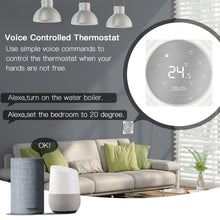 Load image into Gallery viewer, Wifi Smart Thermostat Water Floor Heating Metal Brushed Panel Smart Life/Tuya APP Remote Control Works with Alexa Google Home