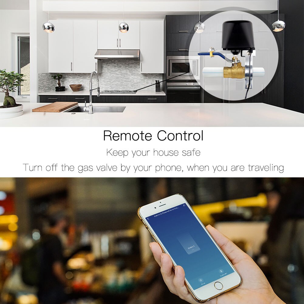 Wifi Smart Valve Home Automation System Valve Control for Gas Or Water Voice Control Work With Alexa Echo Google Home