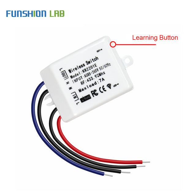 433Mhz RF Wireless Remote Control Switch AC 110V 220V Corridor Room Home Wall Panel Switch Lamp Light LED Bulb Wireless Switches