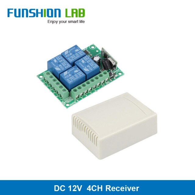 FUNSHION LAB 433MHz Universal Wireless Remote Control 86 Wall Panel RF Transmitter Receiver 1 2 3 Button For Home Light Switch