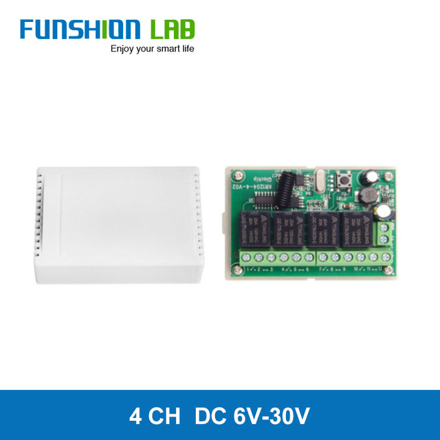 FUNSHION LAB 433MHz Universal Wireless Remote Control 86 Wall Panel RF Transmitter Receiver 1 2 3 Button For Home Light Switch