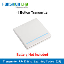 Load image into Gallery viewer, FUNSHION LAB 433MHz Universal Wireless Remote Control 86 Wall Panel RF Transmitter Receiver 1 2 3 Button For Home Light Switch