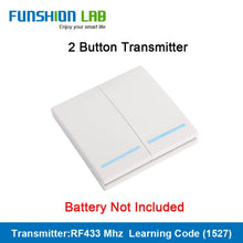 Load image into Gallery viewer, FUNSHION LAB 433MHz Universal Wireless Remote Control 86 Wall Panel RF Transmitter Receiver 1 2 3 Button For Home Light Switch