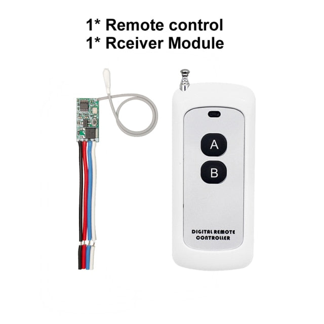 433MHz Wireless RF Remote Control DC6V 12V 24V Mirco Switch Receiver Module DIY With 433 Mhz Long Range Transmitter Light ON/OFF