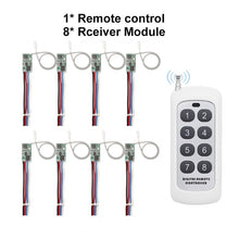 Load image into Gallery viewer, 433MHz Wireless RF Remote Control DC6V 12V 24V Mirco Switch Receiver Module DIY With 433 Mhz Long Range Transmitter Light ON/OFF