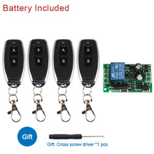 Load image into Gallery viewer, FUNSHIO 433Mhz Universal Wireless Remote Control Switch AC 110V 220V 1CH RF Relay Receiver Module   RF 433Mhz Remote Transmitter