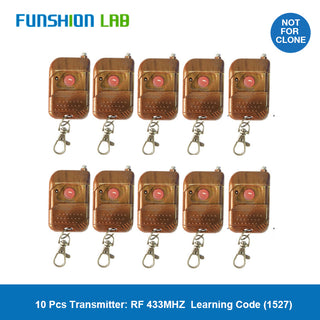 FUNSHION 433 Mhz Universal Wireless Remote Control Learning Code 433Mhz Transmitter For Gate Garage Opener Electric Door Fob Key