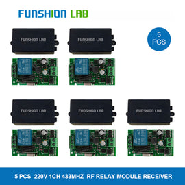FUNSHION AC 250V 110V 220V 1CH 433Mhz Universal Wireless Remote Control Switch Relay Module Receiver For Garage Door Gate Motor