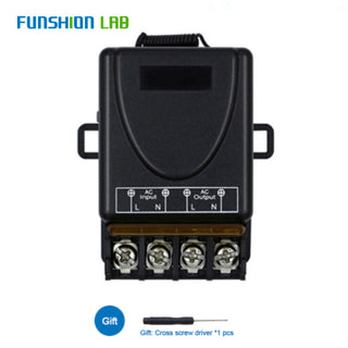 FUNSHION 433 MHz Universal AC 220V 1CH 30A Wireless RF Relay Receiver Module Water Pump Motor Power On Off Remote Control Switch