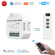 Load image into Gallery viewer, Funshion WiFi RF433 Blinds Curtain Switch  for Electric Roller Shutter Sunscreen Tuya Smart Life Google Home Alexa Smart Home