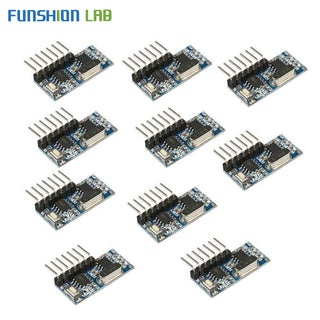 FUNSHION 10 PCS 433Mhz Wireless Remote Control Switch 4CH RF Relay 1527 Encoding Learning Module For Light Receiver Diy Kit