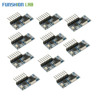 FUNSHION 10 PCS 433Mhz Wireless Remote Control Switch 4CH RF Relay 1527 Encoding Learning Module For Light Receiver Diy Kit
