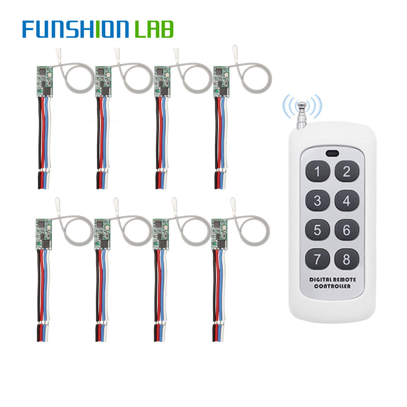 433MHz Wireless RF Remote Control DC6V 12V 24V Mirco Switch Receiver Module DIY With 433 Mhz Long Range Transmitter Light ON/OFF