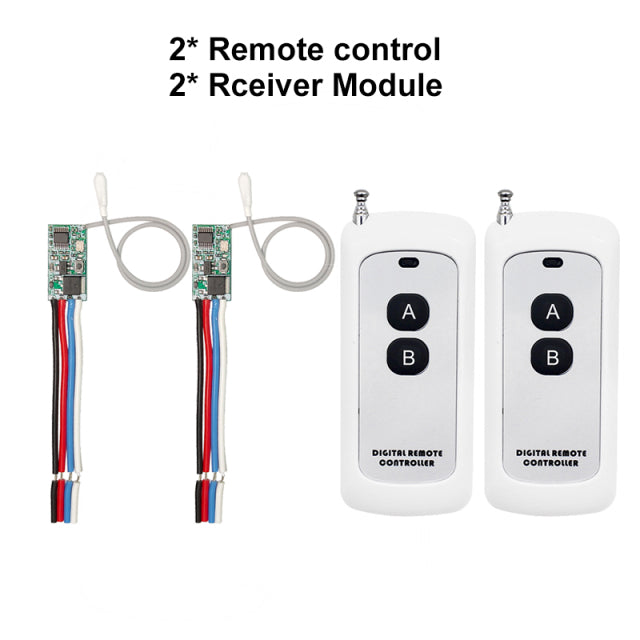 433MHz Wireless RF Remote Control DC6V 12V 24V Mirco Switch Receiver Module DIY With 433 Mhz Long Range Transmitter Light ON/OFF