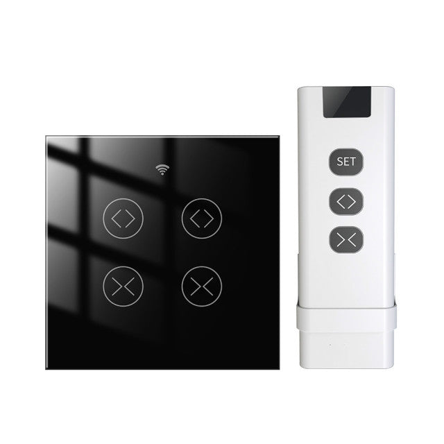 FUNSHION Tuya Smart Life WiFi RF 2 Gang Double Curtain Blind Switch for Roller Shutter Electric Motor With Google Home Alexa