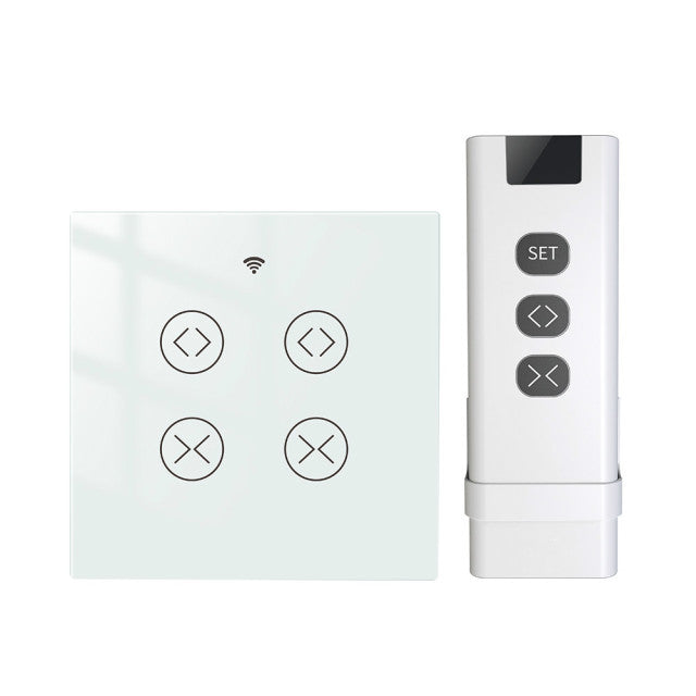 FUNSHION Tuya Smart Life WiFi RF 2 Gang Double Curtain Blind Switch for Roller Shutter Electric Motor With Google Home Alexa