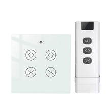 Load image into Gallery viewer, FUNSHION Tuya Smart Life WiFi RF 2 Gang Double Curtain Blind Switch for Roller Shutter Electric Motor With Google Home Alexa