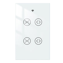 Load image into Gallery viewer, FUNSHION Tuya Smart Life WiFi RF 2 Gang Double Curtain Blind Switch for Roller Shutter Electric Motor With Google Home Alexa