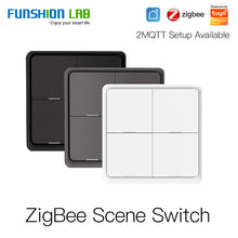 Load image into Gallery viewer, 4 Gang Tuya ZigBee Wireless 12 Scene Switch Push Button Controller By battery 2MQTT Setup Automation Scenario for Tuya Devices