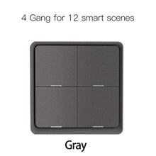 Load image into Gallery viewer, 4 Gang Tuya ZigBee Wireless 12 Scene Switch Push Button Controller By battery 2MQTT Setup Automation Scenario for Tuya Devices