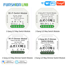 Load image into Gallery viewer, 1/2 Way 1/2/3 Gang Mini WiFi Smart Light Switch Relay Module Smart Life Tuya Wireless Remote Control Work with Alexa Google Home
