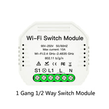 Load image into Gallery viewer, 1/2 Way 1/2/3 Gang Mini WiFi Smart Light Switch Relay Module Smart Life Tuya Wireless Remote Control Work with Alexa Google Home