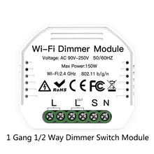 Load image into Gallery viewer, 1/2 Way 1/2/3 Gang Mini WiFi Smart Light Switch Relay Module Smart Life Tuya Wireless Remote Control Work with Alexa Google Home